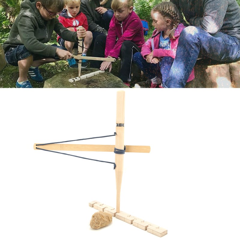 Single Vesion Emergency Gear Props Paulownia Material Outdoor Bow Drill