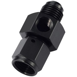 TunePro 10AN Male Flare to -10 Female Swivel with 1/8 NPT Gauge Port Fuel Pressure Take Off Fitting Adapter Aluminum