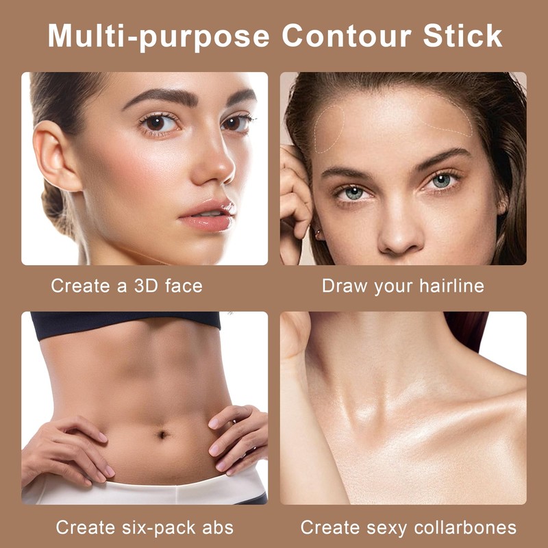 FV Contour Highlighter Stick, Creamy Texture, Waterproof, Long-Lasting, Easy Blending,