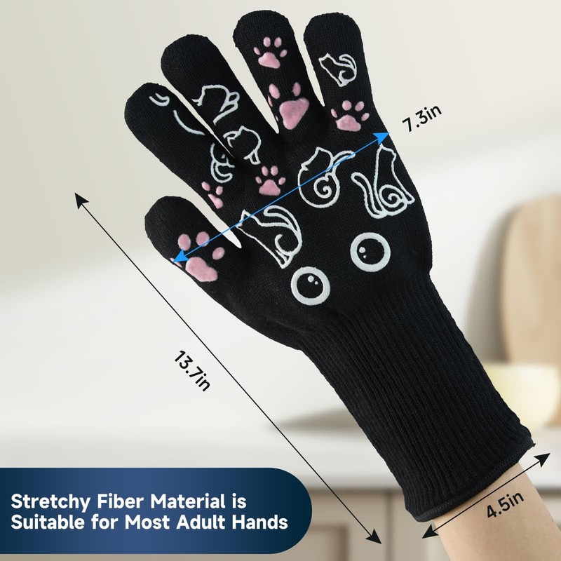 BBQ Gloves - 1472℉ Heat Resistant Grilling Cooking Oven Gloves