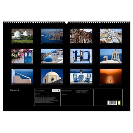 Santorini (Wandkalender 2026 DIN A2 quer), CALVENDO Monatskalender: Santorini - die wilde Kykladeninsel (CALVENDO Orte)
