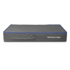 The Dog's Bed Replacement Outer Cover ONLY (Outer Cover ONLY - NO Bed, NO Waterproof Inner) for The Dog's Bed, Washable Oxford Fabric, Large 6 Inches (Grey with Dark Blue Trim) Veterinary Approved