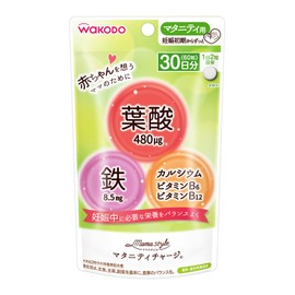 Wakodo Mom-Style Maternity Charge, For Pregnancy, 60 Tablets (30 Day Supply)