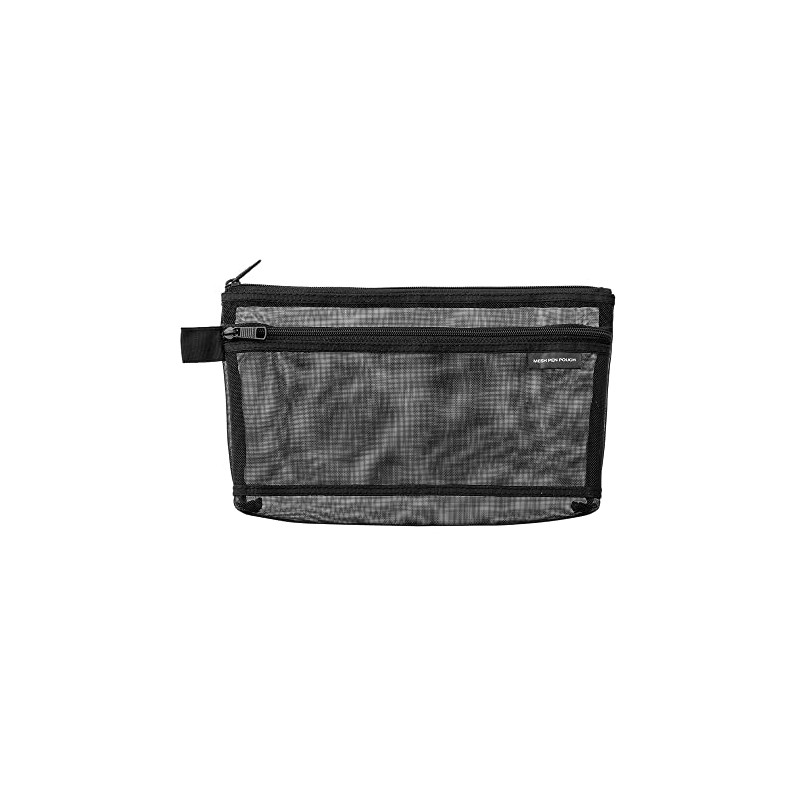 DESIGNPHIL Midori 41832006 Pen Case, Mesh Pen Pouch, Black, A