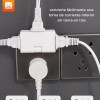 Maíz 3pz Adaptador Enchufe Bisagra Multicontacto Giratorio 180°