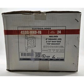 Orbit - 4SDB-MKO-FB - 4" Square Deep Box Welded w/ MKO & FB Bracket - Box of 24