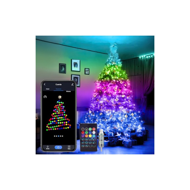 RENDIN Luces Navideñas Inteligentes 10M, USB Guirnalda de Luces LED