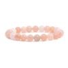Natural Peach Morganite Gemstone 8mm Round Beads Stretch Bracelet 7"