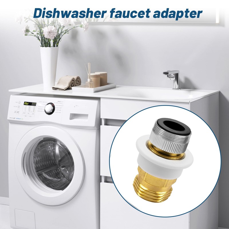 Dishwasher Snap Coupling Adapters, Faucet Adapter for Portable Washer Compatible
