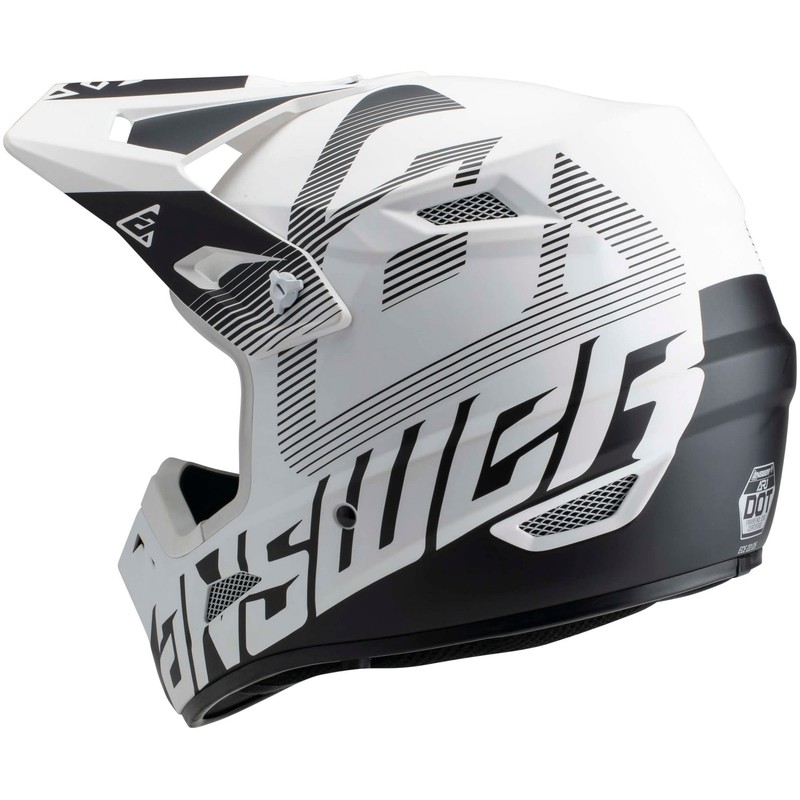 Answer Racing 447755 A23 AR1 V2 Bold Helmet: White/Black, Youth