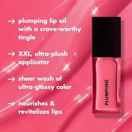 e.l.f. Glow Reviver Plumping Lip Oil Papayarazzi - warm pink shimmer