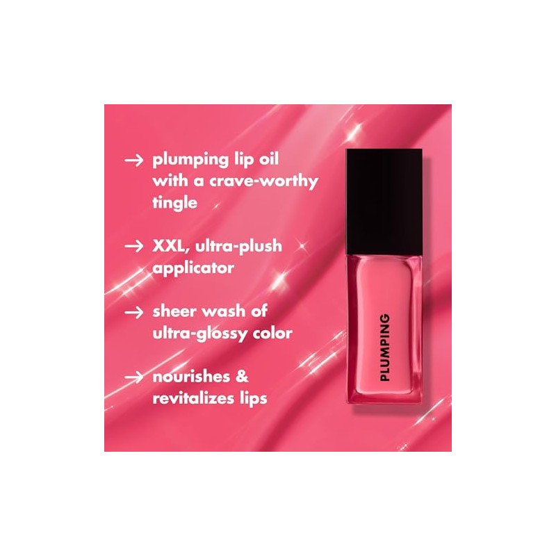 e.l.f. Glow Reviver Plumping Lip Oil Papayarazzi - warm pink