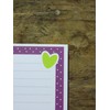 Notepad DIN A6 I Lined I Heart Flowers I Polkadots