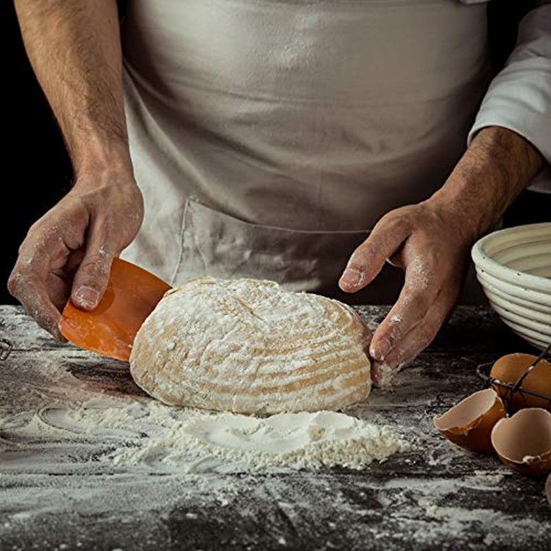 Round Bread Proofing Basket with Liner Cloth Dough Rising Rattan