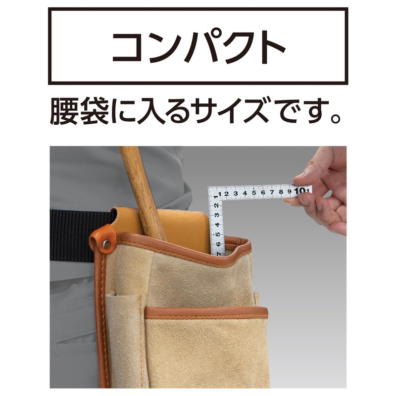 シンワ測定(Shinwa Sokutei) 曲尺 平ぴた 表裏同目 シルバー 15×11cm 11188