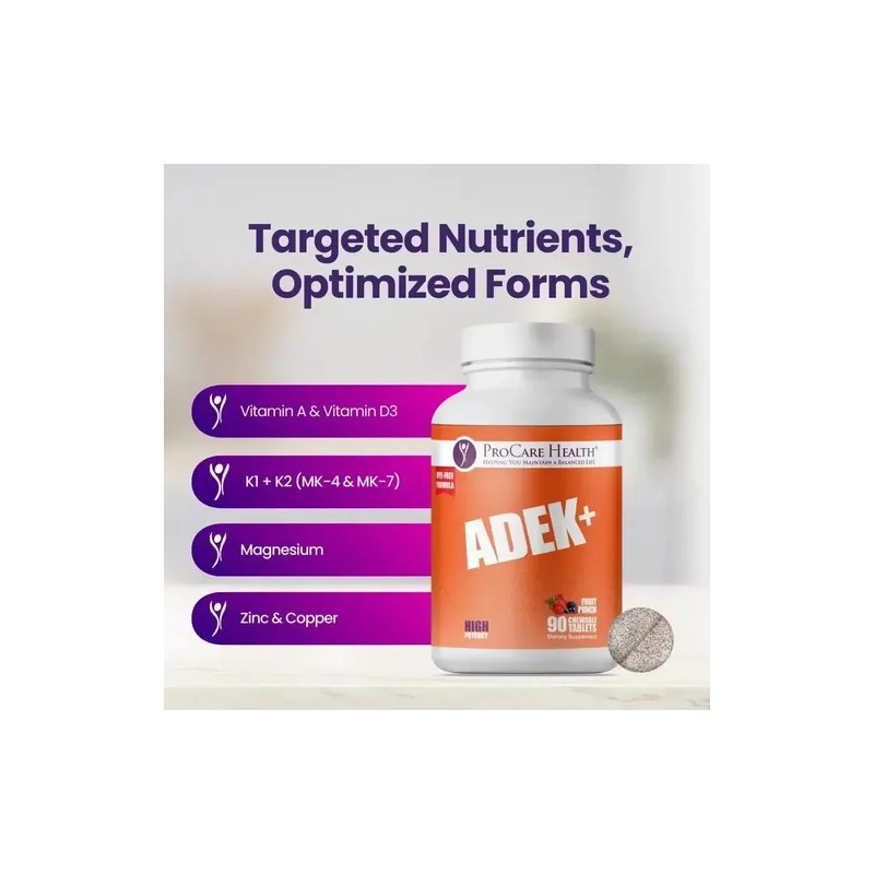 Suplemento Multivitamínico Bariátrico Procare Health ADEK Plus en Cápsulas, 90