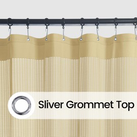 Phating Flame Retardant Hospital Curtain Room Divider, Grommet Cubicle Divider Privacy Medical Curtain for Hospital, Medical Clinic, Lab(1 Panel, Beige, 5x8FT)