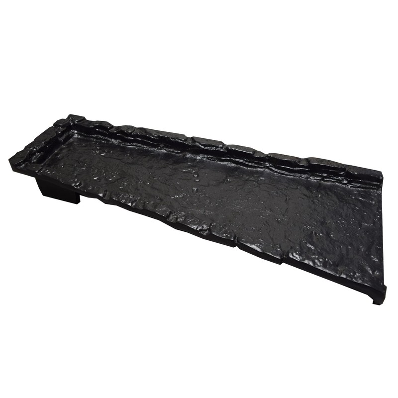 Black Slate Stone Rock Cast Aluminum Metal Downspout Gutter 24