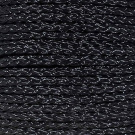Hollow Braid Polypropylene Rope in Black - 1/2 Inch, 50 Feet