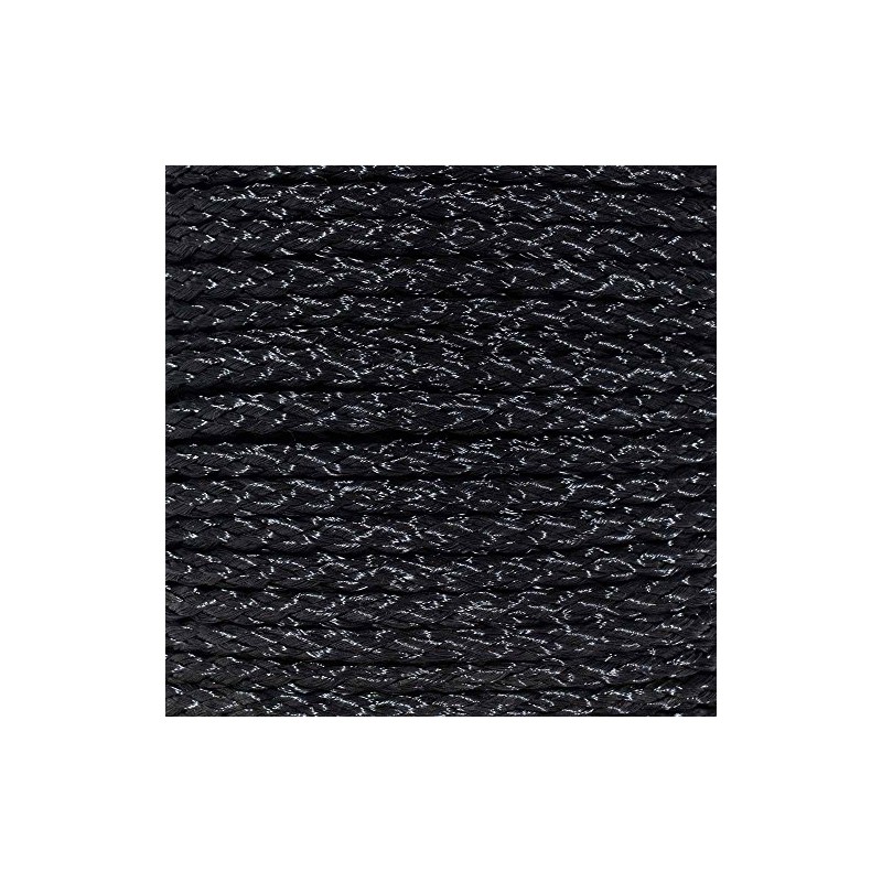 Hollow Braid Polypropylene Rope in Black - 1/2 Inch, 50