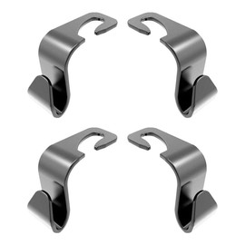 Car Headrest Hooks Luggage Rack Car Hook Black Load Capacity 20kg No Disassembly Easy Installation Easy Car Seat Mounting Hooks Set of 4