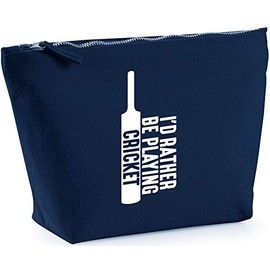 Hippowarehouse I'd Rather Be Playing Cricket (Printed Vertically) printed make up cosmetic wash bag 18x19x9cm