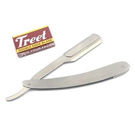 PRECISE CANADA: PROFESSIONAL BARBER STRAIGHT EDGE RAZOR SAFETY WITH 100 SHARP BLADES - CLOSE SHAVING MEN'S MANUAL SHAVER - PRECISE CUTTING - BARBER'S FAVORITE