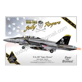 F/A-18F “Super Hornet”  US Navy - VFA-103 Jolly Rogers - Airplane Profile - Letter 8.5 x 11
