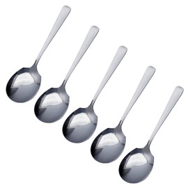 Takagi Japanese Takagi Lilac Service Spoons, Set of 5, Bulk Purchase, Commercial Cutlery, Spoons, Large, Serving Plates, Serving