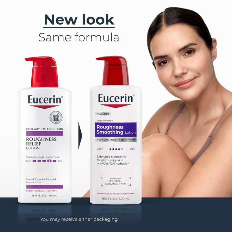 Eucerin Roughness Relief Body Lotion for Extremely Dry, Rough Skin,