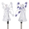 2 Pack LED Solar Angel Lights Solar Powered White Light