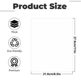 Rolzchoy White Cardstock Paper 8.5 x 11 Inch, 25 Sheets 110lb / 300GSM Heavyweight Thick Paper for Printing, Business Cards, Invitations, Crafts, Scrapbooking