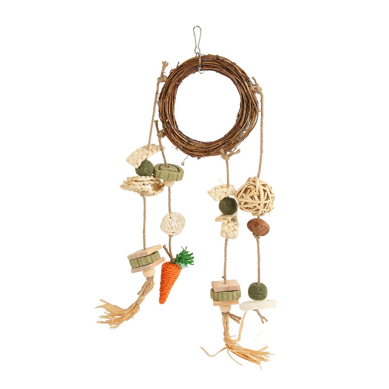 Rabbits Cage Hanging Chew Toys Safe Teeth Grinding Healthy Bunny