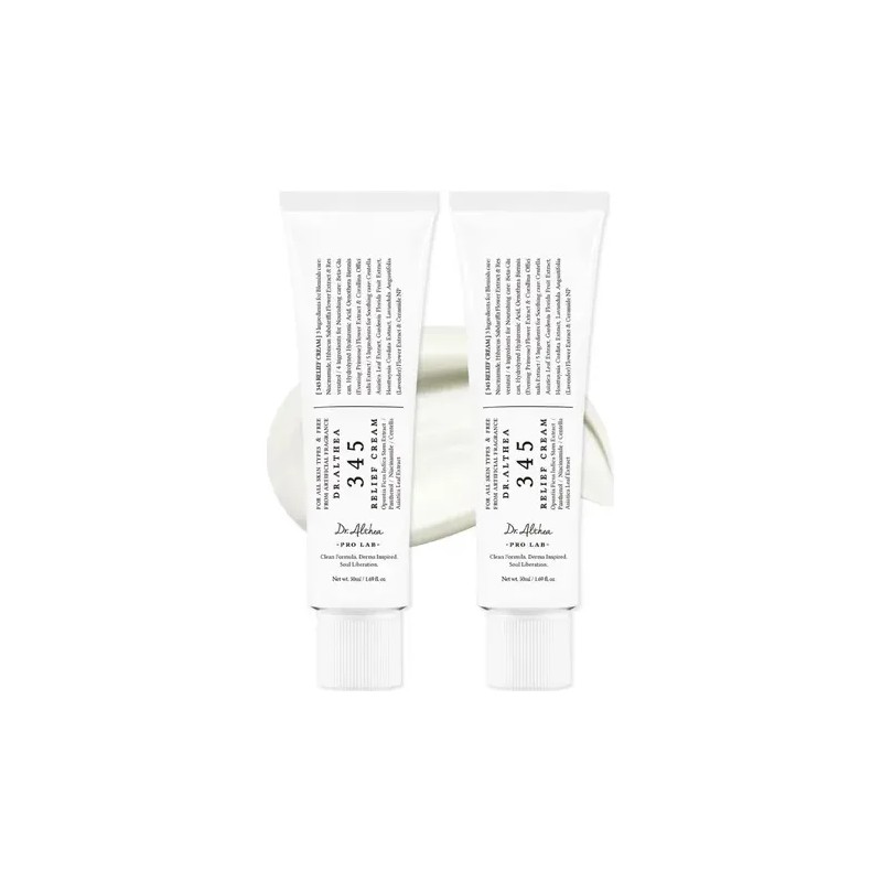 345 Relief Cream, Crema Hidratante Facial Coreana, 345
