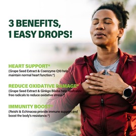 DetoxenNATURE Immunity Boost Grape Seed Liquid Drops, Natural Herbal Extract Supplement. 2oz-Original