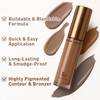 FV Liquid Contour & Bronzer Stick, Natural Finish, Blendable Hydrating