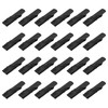 sourcing map 24pcs Black Satin Table Napkins Polyester Square Bright