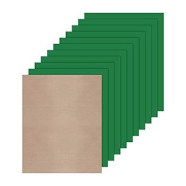 JANDJPACKAGING Green Heat Transfer Vinyl Bundle: 10 Pack 12"x10" Sheets, HTV Vinyl Sheets for Cricut & Silhouette Cameo or Home Iron On Vinyl T-Shirts & Fabrics