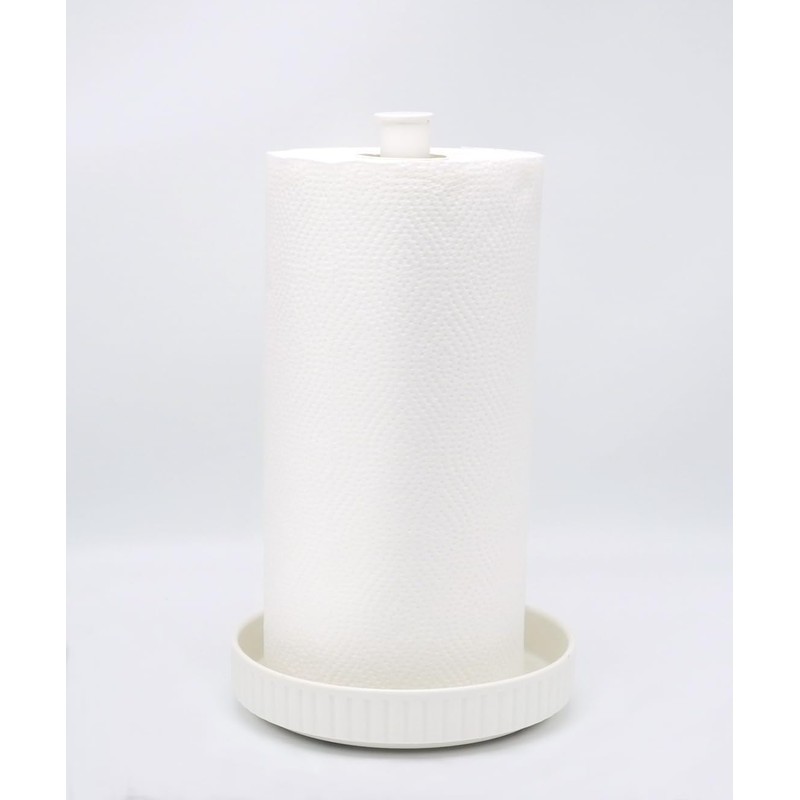 VROOMIUM Paper Towel Holder Countertop, Ceramic Base Easy-to-Clean, 1.5 lbs,