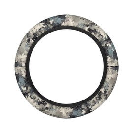 Oramclsy Camouflage Golf Cart Steering Wheel Covers for Women,High Stretch Small Steering Wheel Covers,Universal Sun Protection Sweat-Wicking in Summer(Grey)