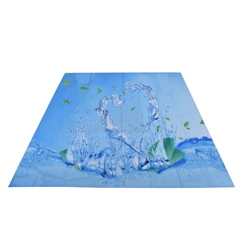 Shower Curtain Waterproof Polyester Blackout Curtain with Hook for Bathroom