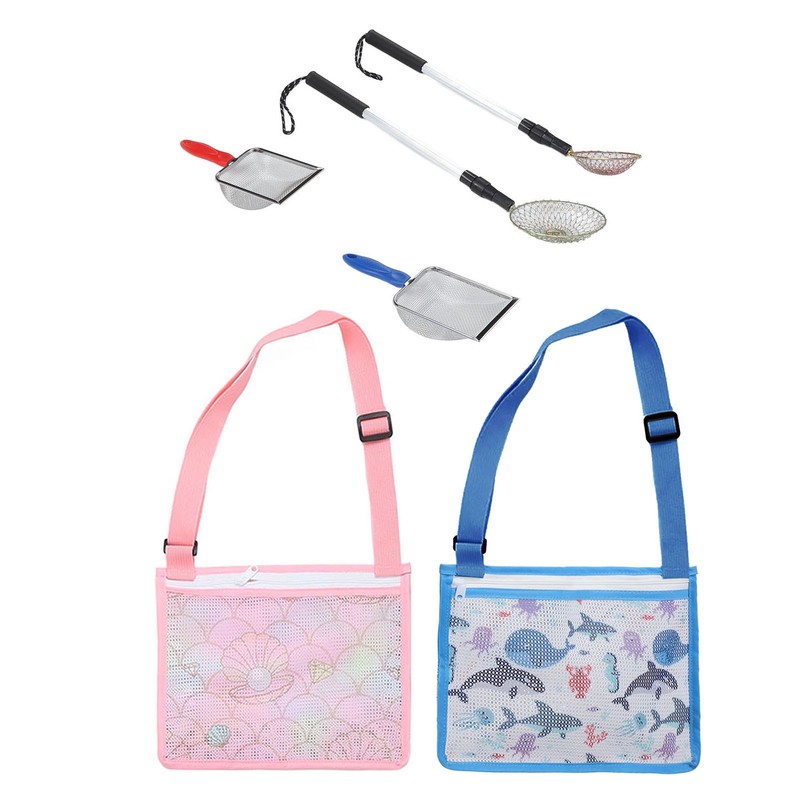 6pcs Shelling Tools for Beach Include Sand Sifter with Extra