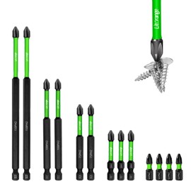 Litorange 13Pcs PH2 Magnetic Impact Driver Bits, Heavy Duty Screwdriver Bit Set 150mm 100mm 75mm 50mm 25mm
