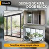 OTIIALOT Anodized Aluminium Sliding Screen Door Track,Sliding Door Bottom Track