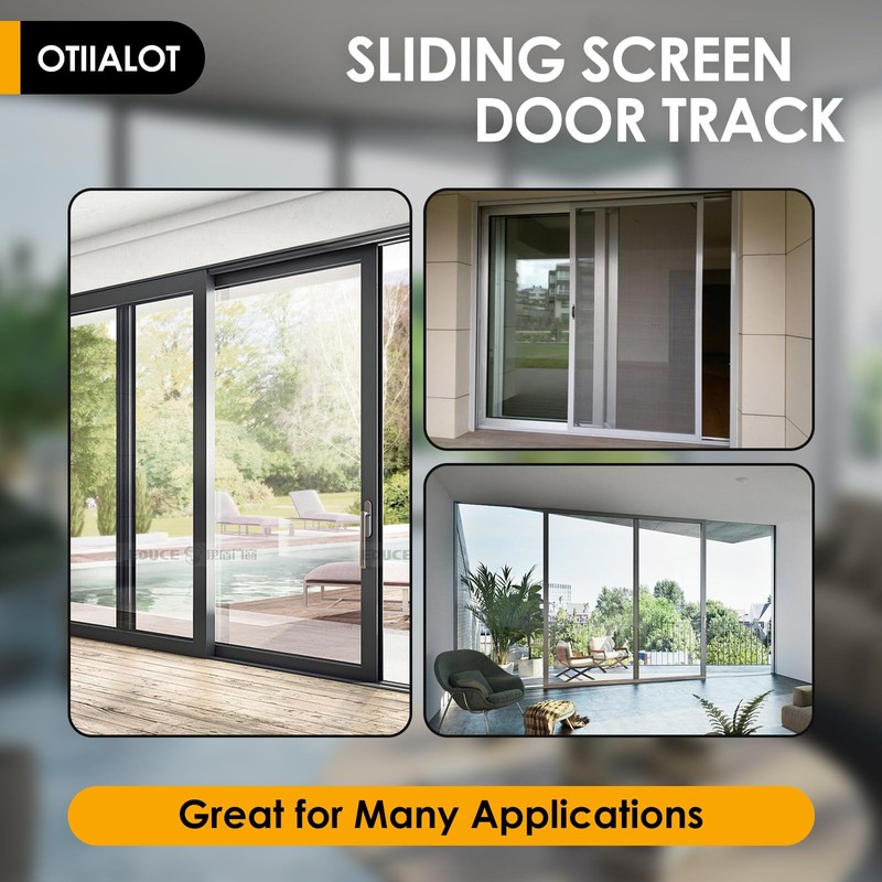 OTIIALOT Anodized Aluminium Sliding Screen Door Track,Sliding Door Bottom Track