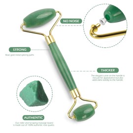 Jade Gua Sha Board and Face Roller Set, Jade Stone Gua Sha Facial Tool, Gua Sha and Jade Roller Set