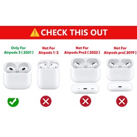 (3Pack) Case for AirPods 3rd Generation with Cleaning kit, XMBYGY Cute Skin Design Silicone Cartoon Charging Case Protective Covers with Keychain for AirPods 3 Earbuds (R+K+T)