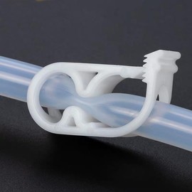 10Pcs Plastic Tubing Clamps 1/4" - 1/2" Adjustable Tube Clamp Laboratory Pinch Valve Flow Control Hose Clamp for Beer Bottle and Infusion Bottle，Lab Instruments and Equipment White