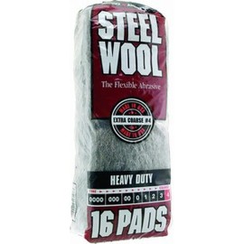 FixtureDisplays Rhodes American 106607-06 Grade 4 Steel Wool 16 Pad Poly Sleeve