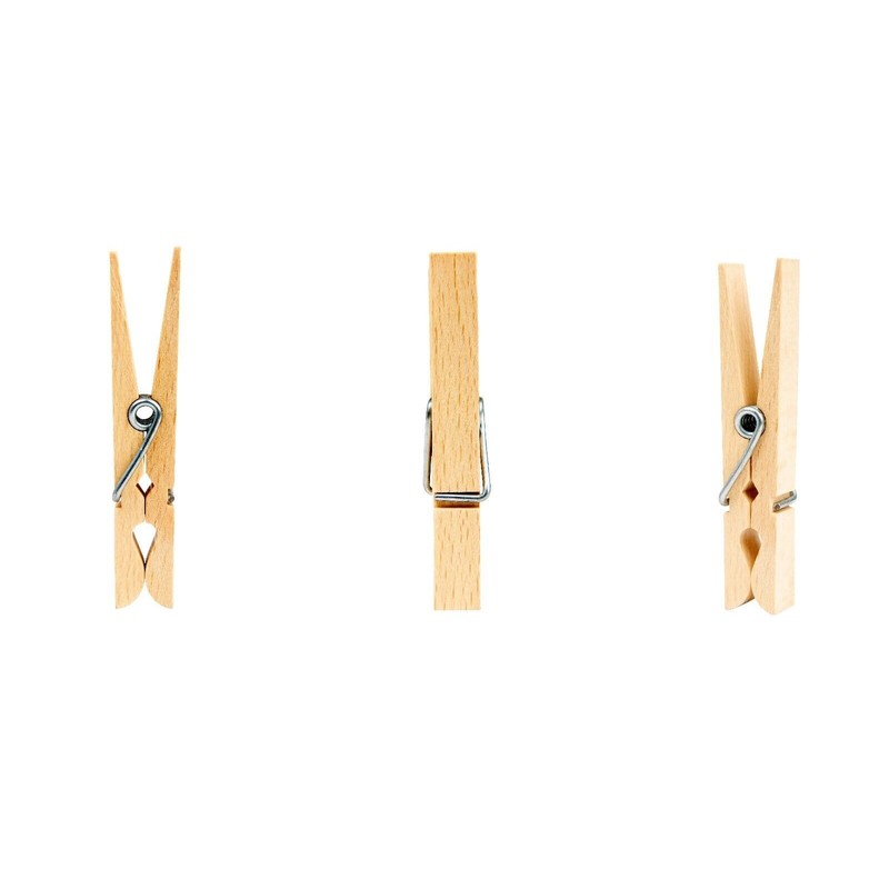 120 x Wooden Pegs For Washing Line | Traditional Laundry